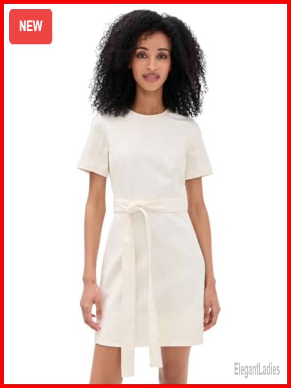 Tanya Taylor Ella Denim Mini Dress Fit & Flare Short Sleeve Casual